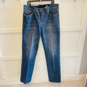 John B Stetson Mens Blue 5 Pocket Design Modern Straight Denim Jeans Sz 38 X 38